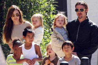 Brad Pitt, Angelina Jolie and the children