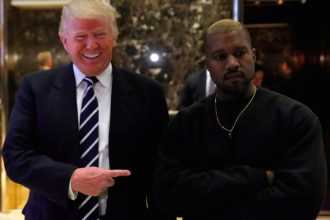 kanye west with donald trump