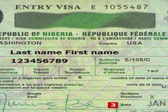 Nigeria visa sample