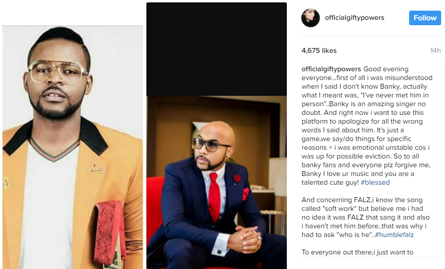 banky w aepts gifty apology
