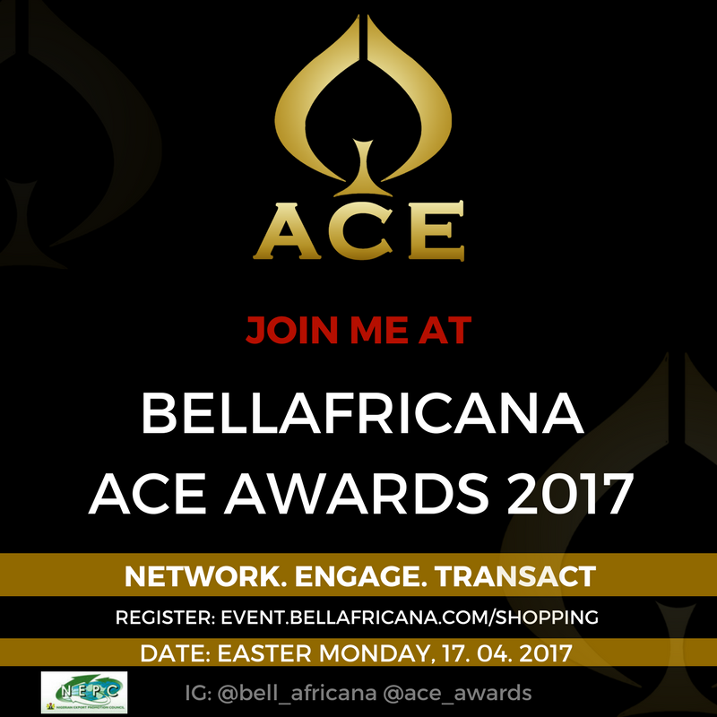 Bellafricana ACE Awards invitation