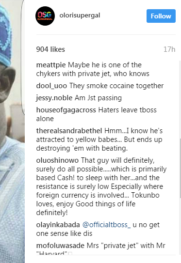 comments on Dino Melaye picture with Tboss