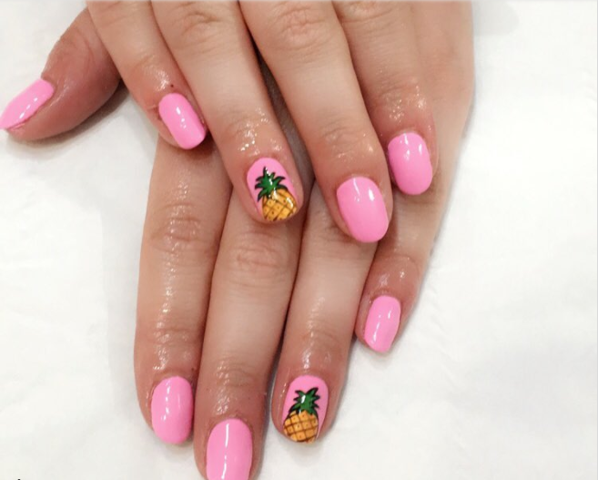 2. Pineapple Nail Design - wide 2