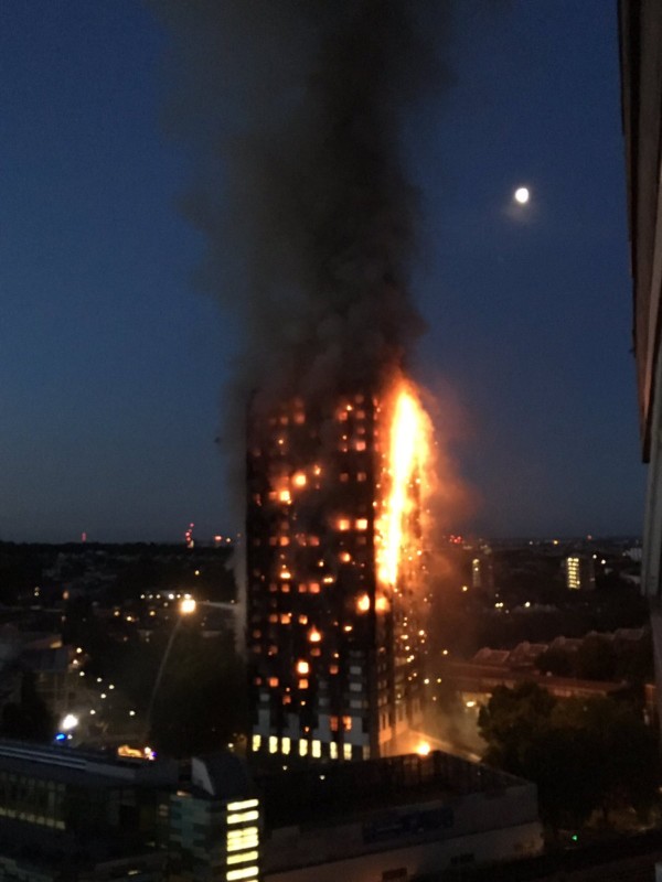 Massive Fire engulfs Grenfell Tower in London