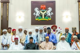Buhari meeting with Traditional Rulers - OLORISUPERGAL
