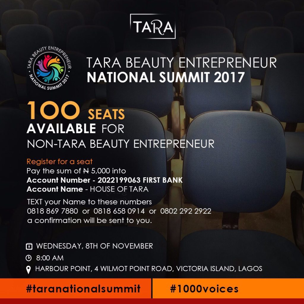 House of Tara National Beauty Entrepreneur National Summit 2017.
