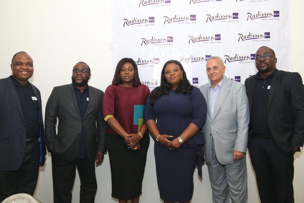 L-R: Executive Director, Avalon Intercontinental Nigeria Limited, Kazeem Tajudeen; Managing Partner,AT3 Resources, Tosin Adefeko; Director Legal, Avalon Intercontinental Nigeria Limited, Olaitan Tajudeen; General Manager, Radisson Blu Hotel Lagos Ikeja, George Balassis; and Director of Projects Avalon Intercontinental Nigeria Limited, Ahmed Tajudeen, at the press conference announcing the partnership between Radisson Blu and Avalon Intercontinental Nigeria Limited.