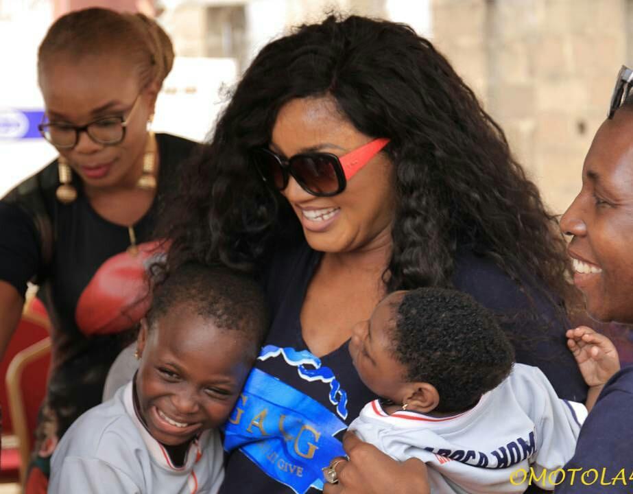 Omotola Ekeinde Celebrates Her 40th Birthday With Orphans