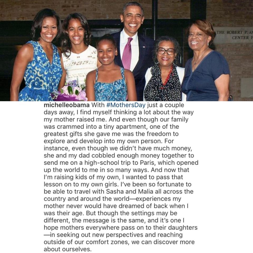 Michelle Obama Expresses Adoration In Honor Of Mothers Day Celebration 