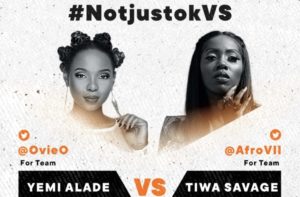 #NotjustokVS: Yemi Alade Goes Head to Head with Tiwa Savage on Friday 