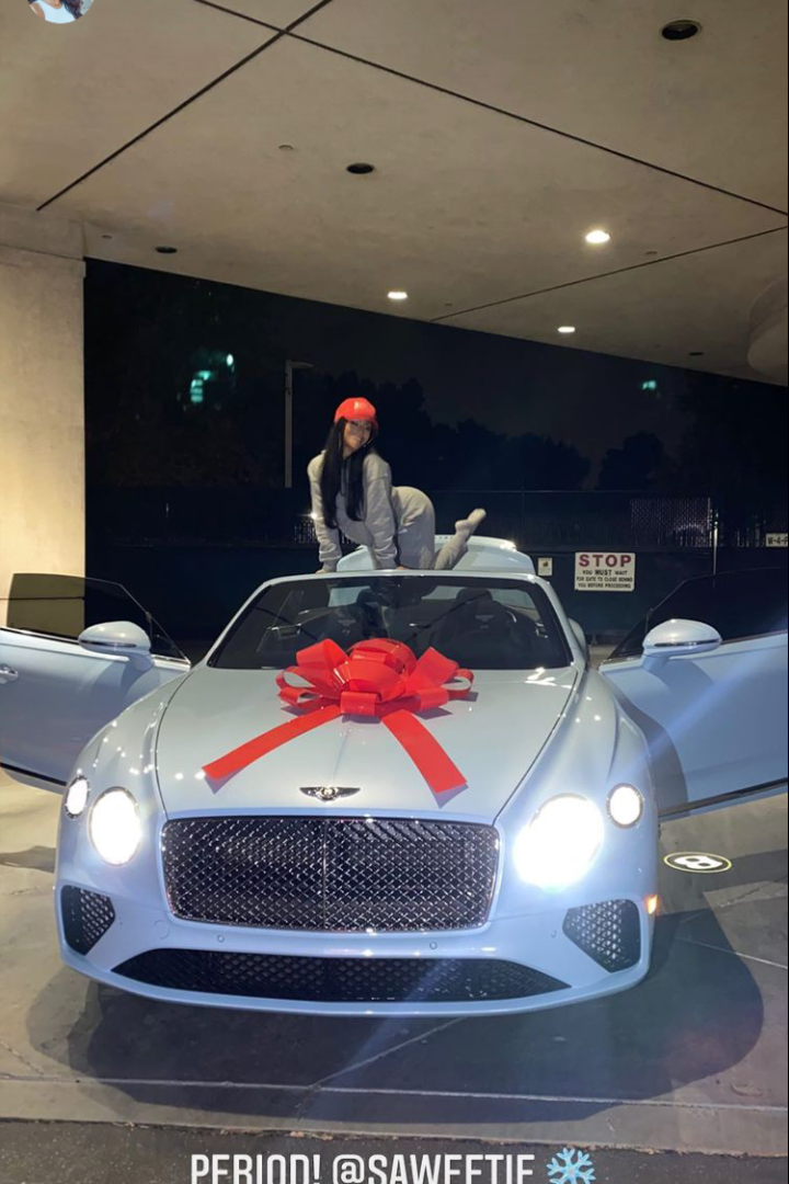 Quavo Gifts Girlfriend Saweetie A Custom Bentley For Christmas