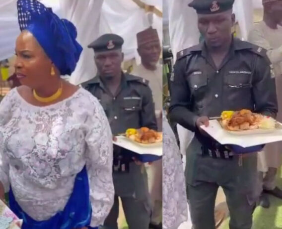 POLICE SUMMON OFFICER WHO WAS CARRYING FOOD AT AN EVENT