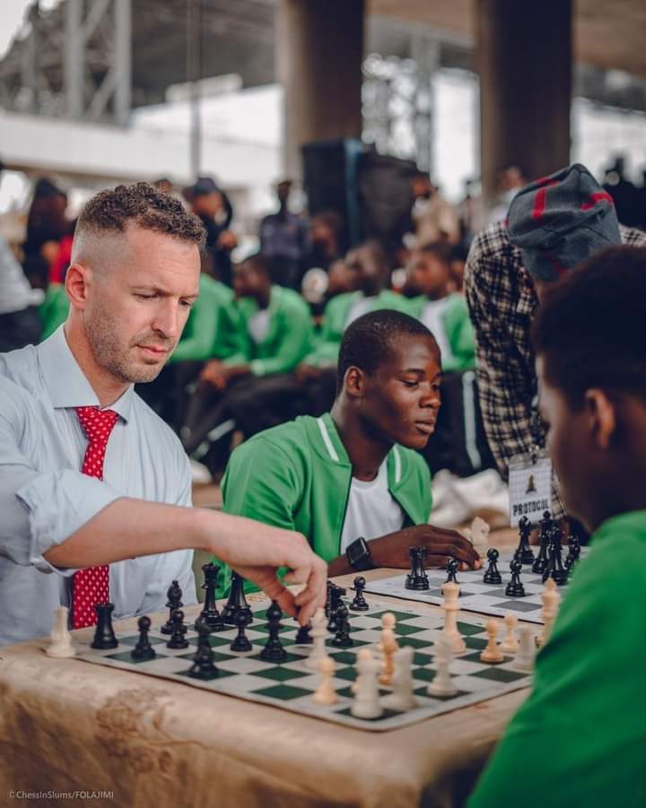 CANADIAN HIGH COMMISSIONER PLAYS CHESS AT OSHODI