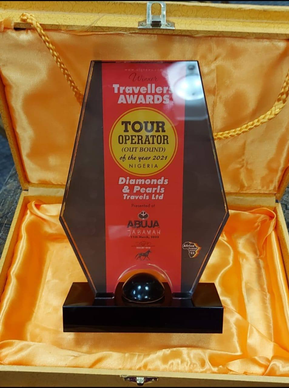 Travellers Magazine Awards Diamond and Pearls Limited as Tour Operators in Nigeria for 2021