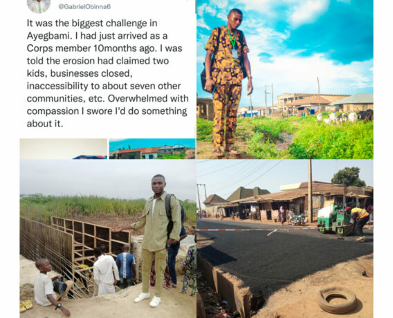 I Contributed To The Fixing Of An Erosion That K*lled 2 Kids - Corps Member
