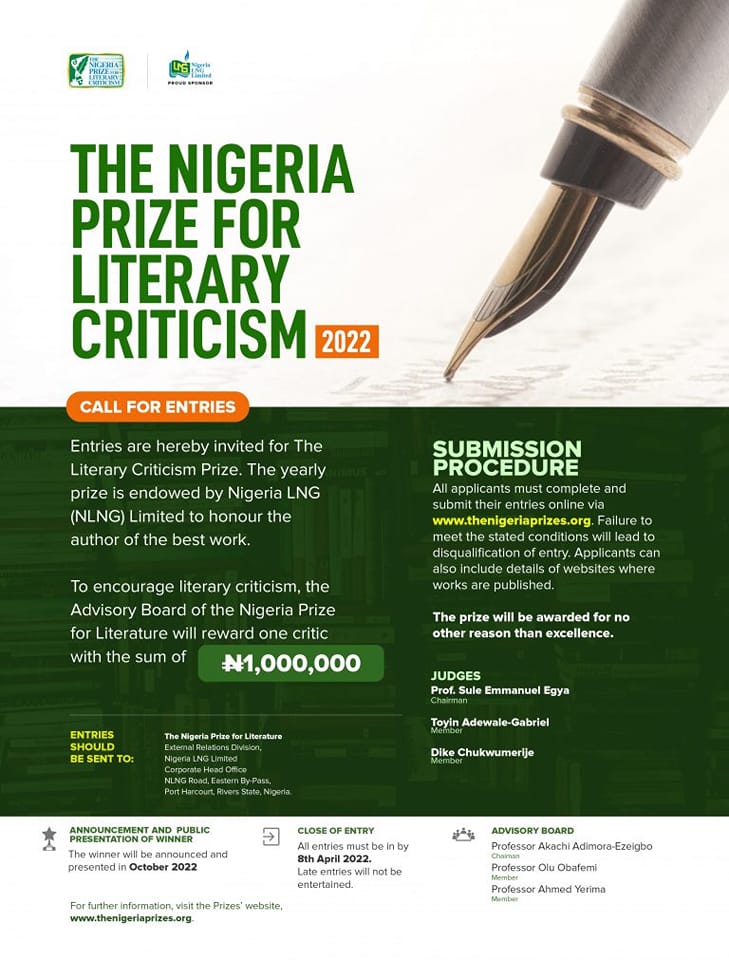 The Nigeria Prize For Literature 2022