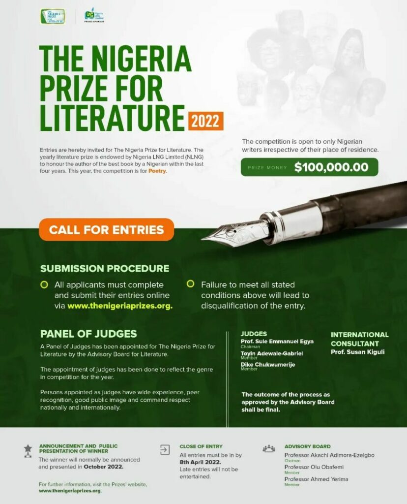 The Nigeria Prize For Literature 2022