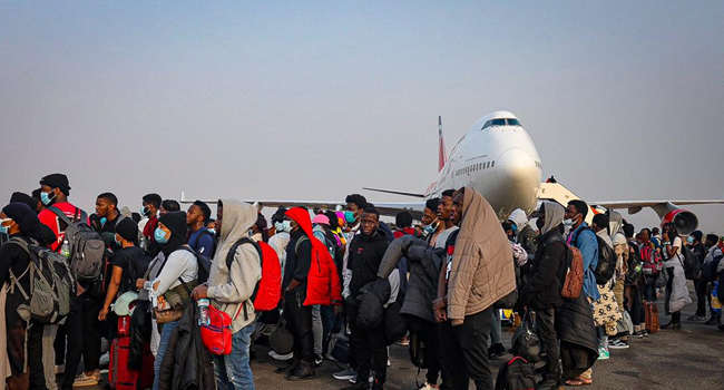 First Batch Of Nigerians Arrive From Ukraine