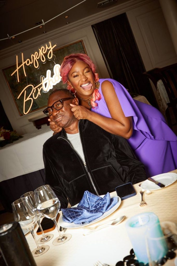 Dj Cuppy, her mom, siblings and Mr Eazi celebrate their father, Femi Otedola on his 60th birthday