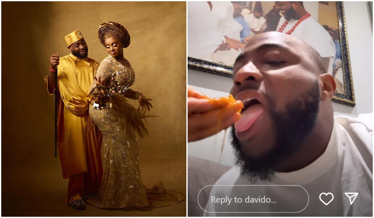 “Make Una Con See Annie Jr”: Reactions As Video of Chioma Feeding Davido As He Claims to Be Ill