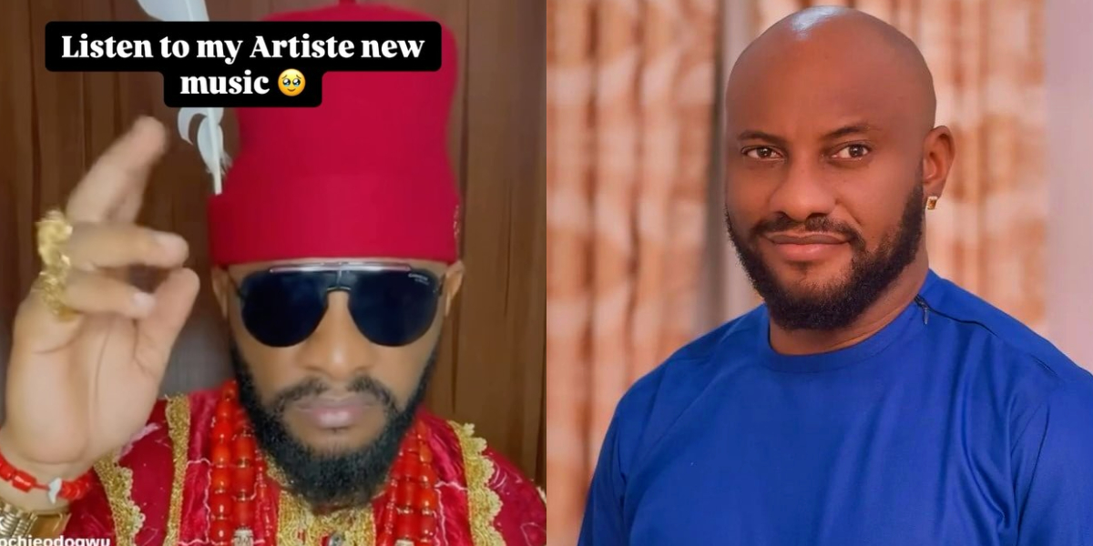 Nigerians React As Yul Edochie Signs New Artist On ‘Record Label’