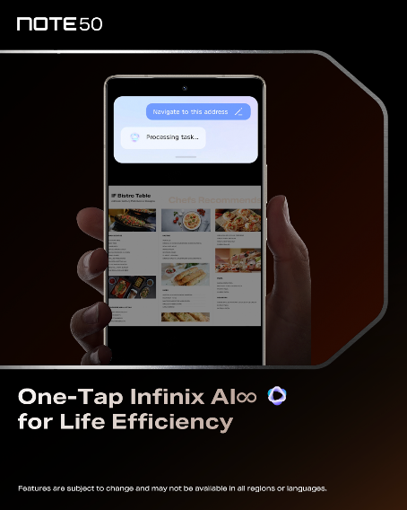 Infinix NOTE 50 Series_ One Tap Infinix AI for life efficiency 2