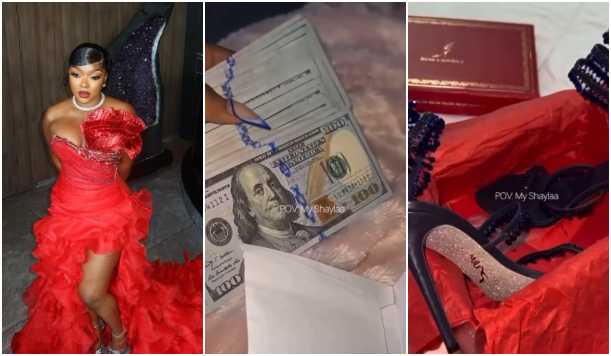 Caramel Plugg Shows Off Dollars And Designer Gifts From New Lover