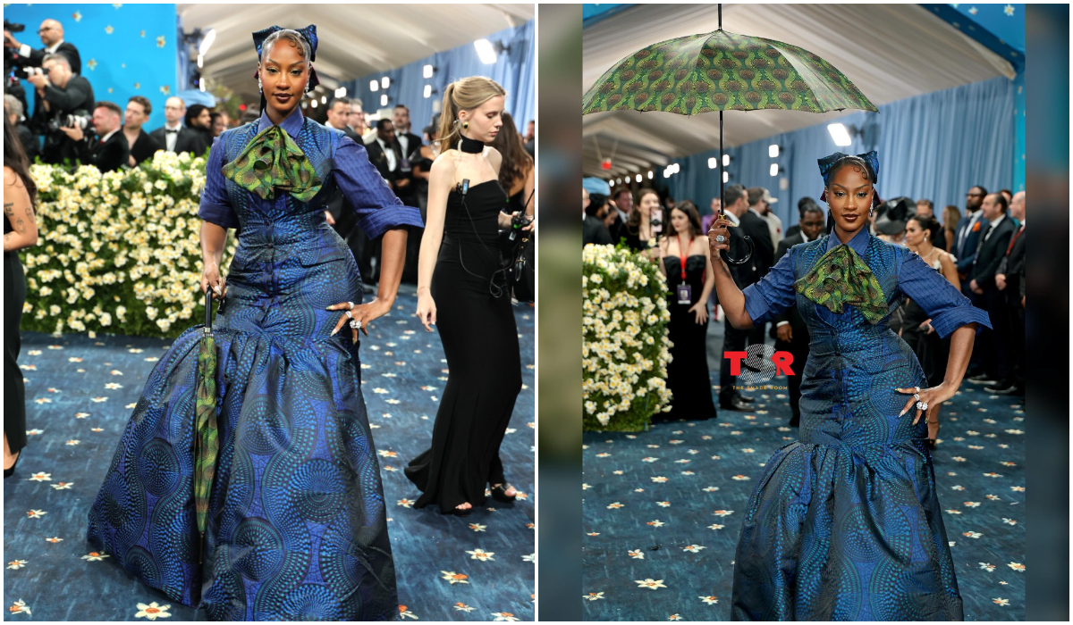 Tems Leaves Heads Turning As She Rocked an Ankara Gown to 2025 Met Gala