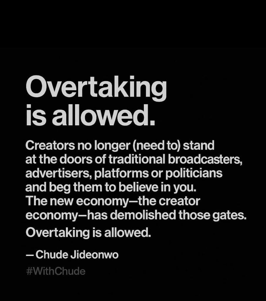 Chude Jideonwo delivering his keynote “Overtaking Is Allowed” at Digital Creator Summit in Lagos- OLORISUPERGAL MEDIA
