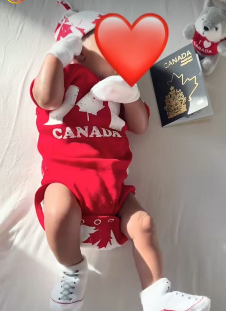 Iyabo Ojo showing Canadian passport with grandson Rakimโs baby clothes- OLORISUPERGAL MEDIA
