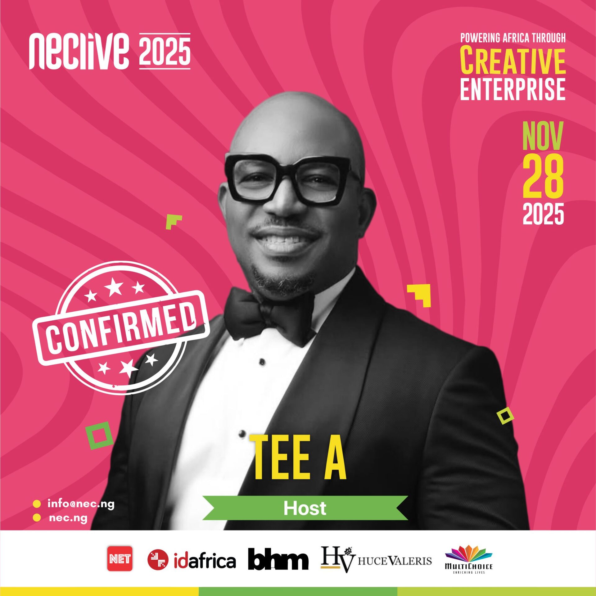 Legendary Events Compere Tee A Returns to Host NECLive 2025