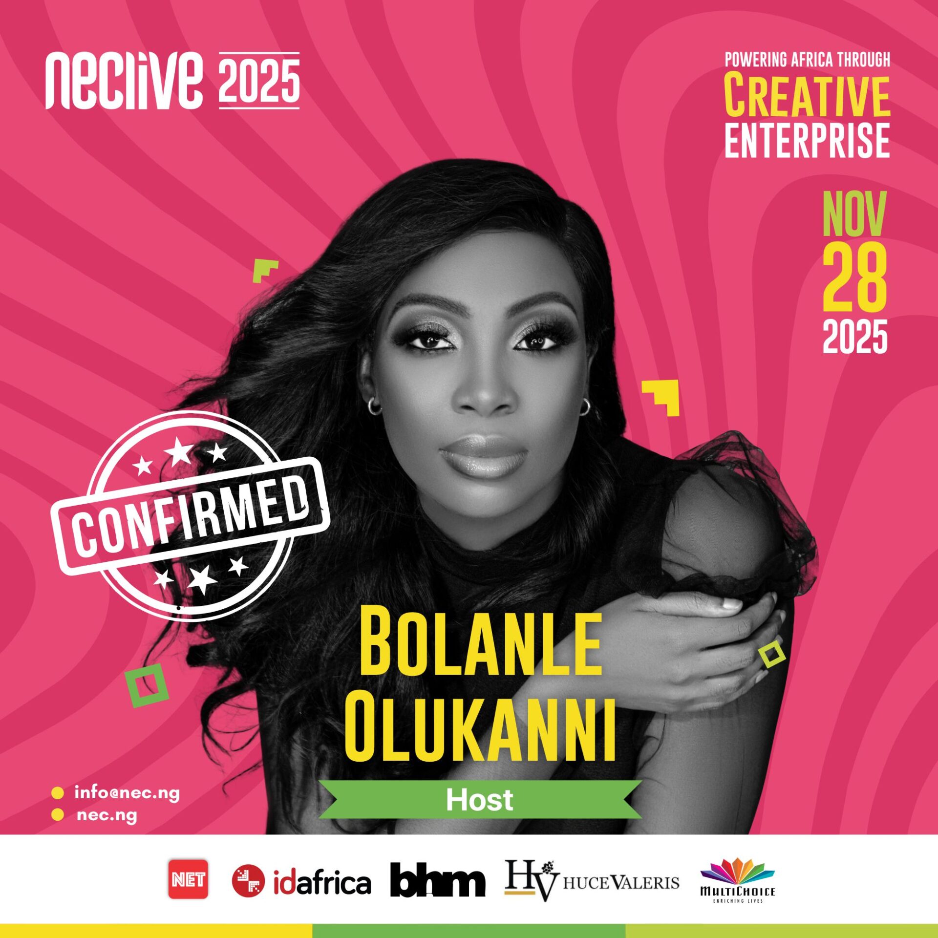 Media Star Bolanle Olukanni Announced as NECLive 2025 Host Olori Supergal