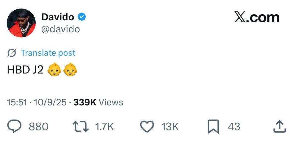 Davido Hints at Twins’ Names as They Turn 2, Fans Rush to Celebrate-OLORISUPERGAL MEDIA