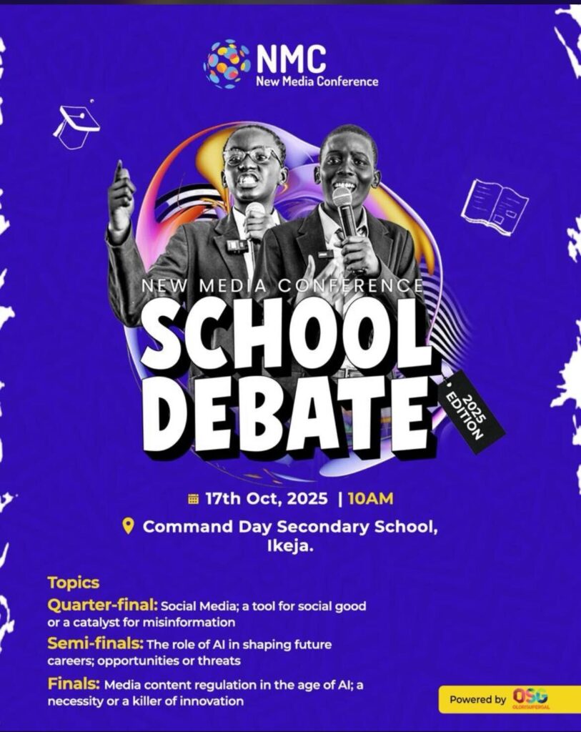 New Media Conference School Debate Set for October 17 in Lagos-OLORISUPERGAL MEDIA
