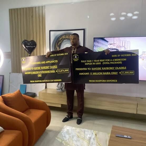 Fans Surprise BBNaija Star Kaybobo with ₦4 Million, iPhone 17 Pro Max & 4-Bedroom Lekki Duplex-OLORISUPERGAL MEDIA