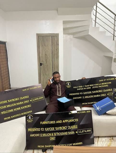 Fans Surprise BBNaija Star Kaybobo with ₦4 Million, iPhone 17 Pro Max & 4-Bedroom Lekki Duplex-OLORISUPERGAL MEDIA