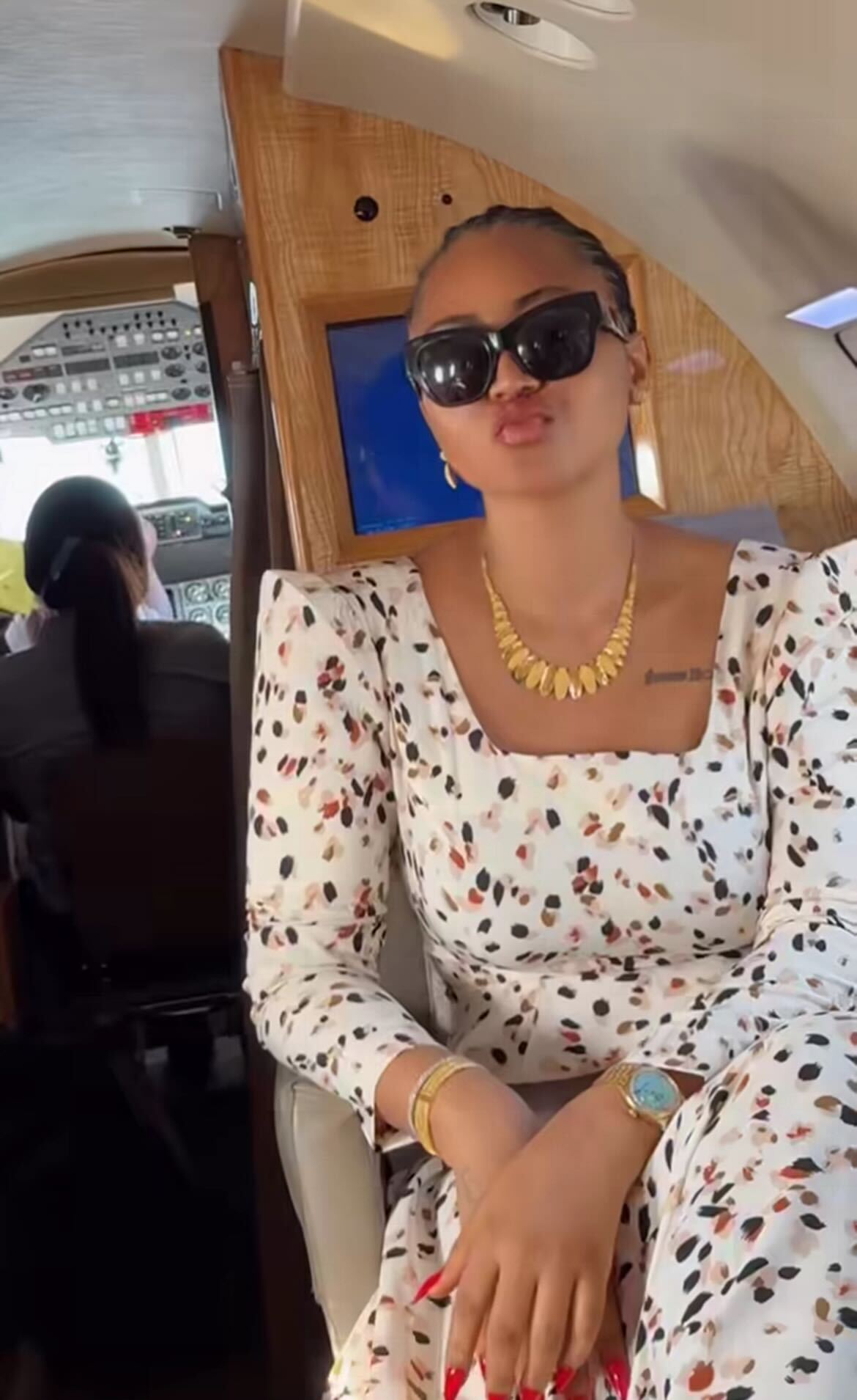 Regina Daniels Spotted in Private Jet Amid Marital Crisis with Ned Nwoko-OLORISUPERGAL MEDIA