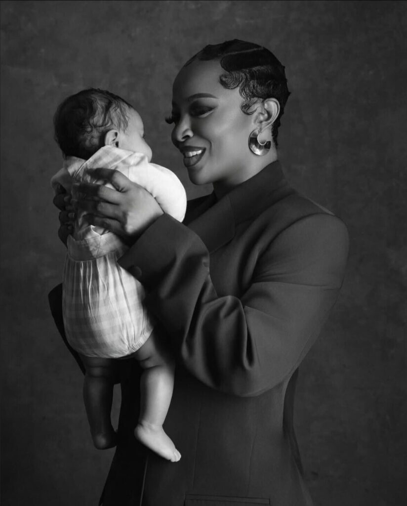 Toke Makinwa Dedicates Her 3-Month-Old Baby Yakira in Lagos-OLORISUPERGAL MEDIA
