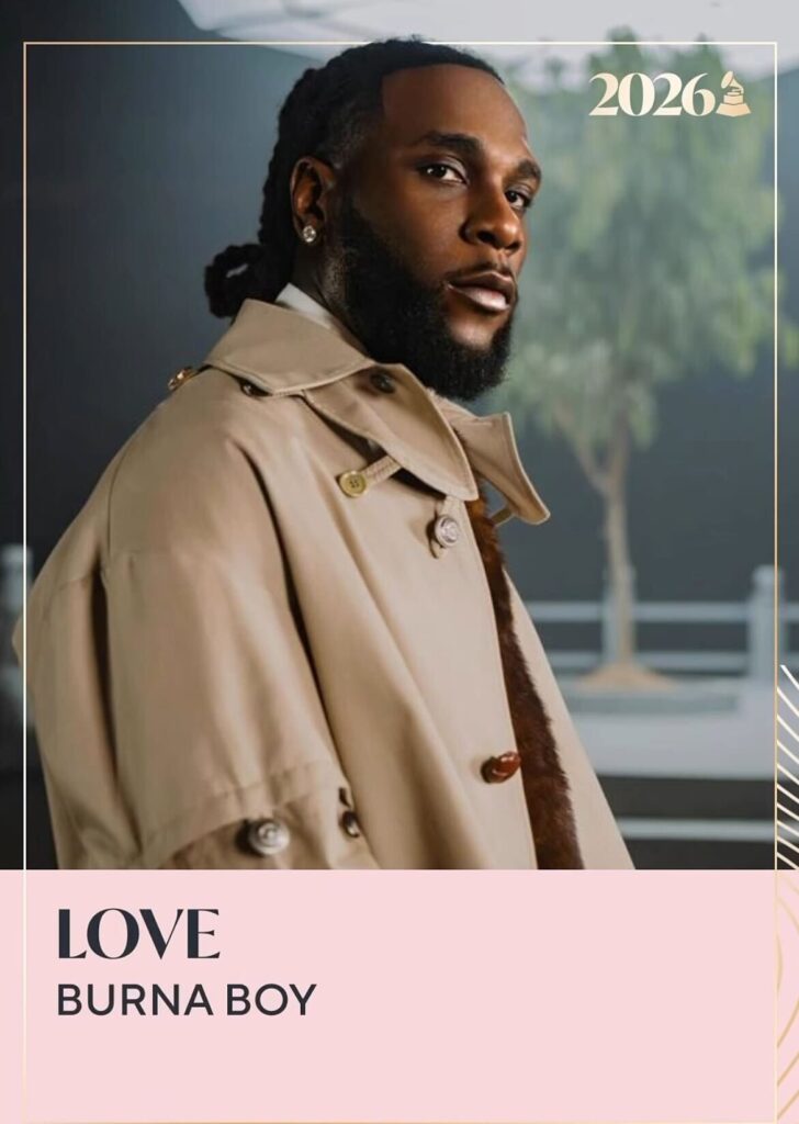 Burna Boy, Davido, Ayra Starr, Tyla Lead 2026 GRAMMYs African Music Nominees-OLORISUPERGAL MEDIA

