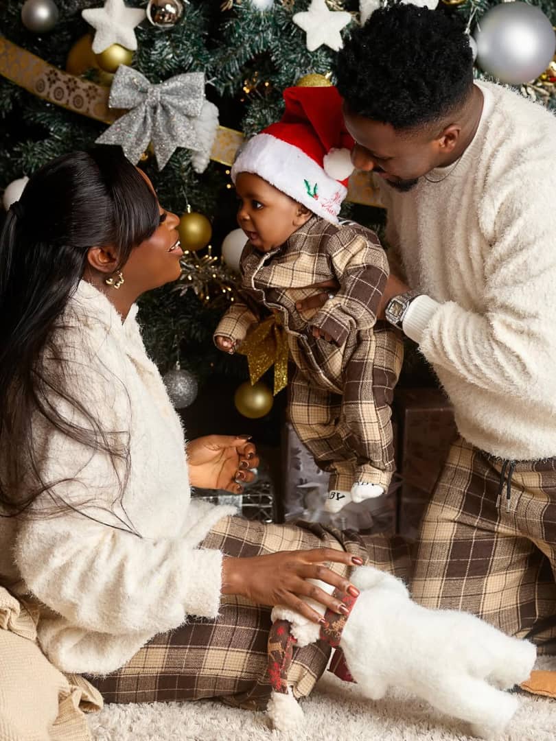 Peter Okopi and Prudent Gabriel Reveal Baby Keon's Face on Christmas - OloriSuperGal