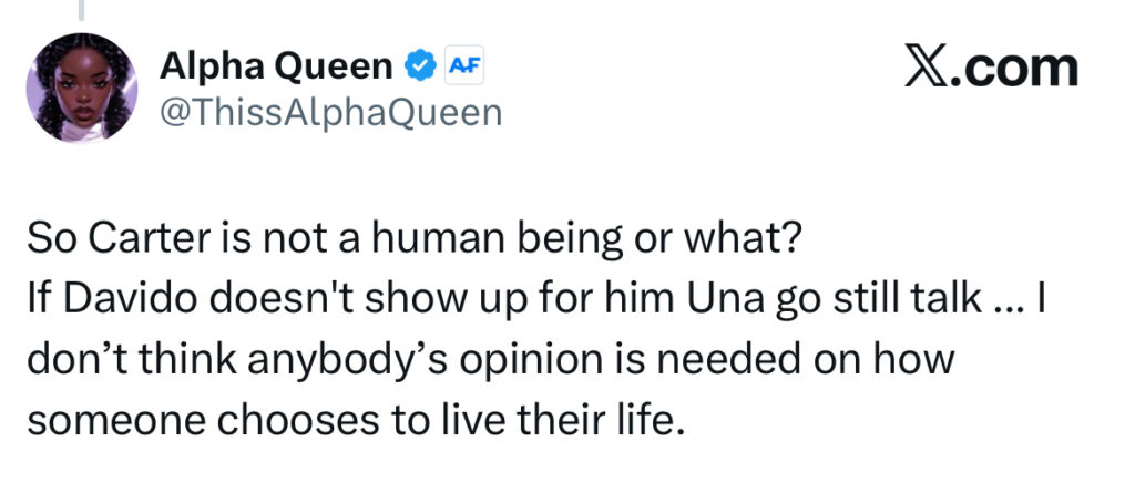 Fan Calls Out Davido Over Carter Efe Livestream Appearance,Compares Him to Wizkid- OLORISUPERGAL MEDIA 

