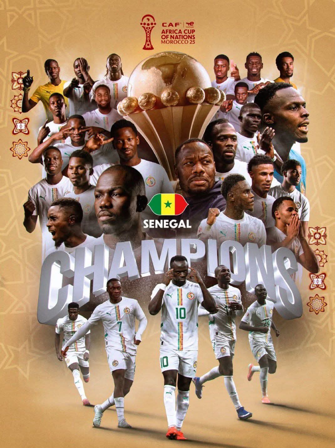 Senegal Crowned AFCON 2025 Champions After Dramatic Extra-Time Win Over Morocco