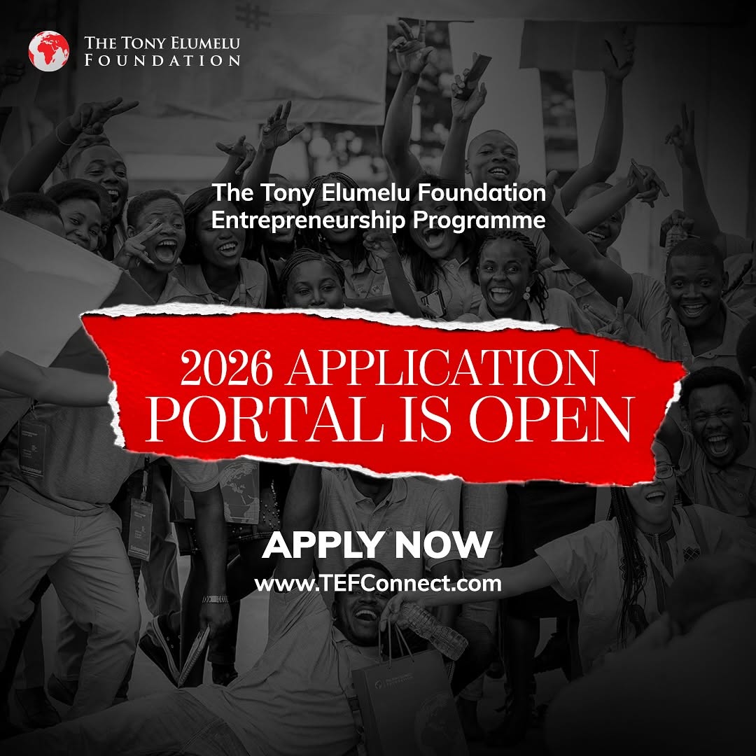 Tony Elumelu Opens Applications for 2026 Entrepreneurship Programme