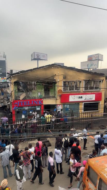 Fire Guts Popular Computer Village Building in Lagos, Destroys Millions Worth of Goods