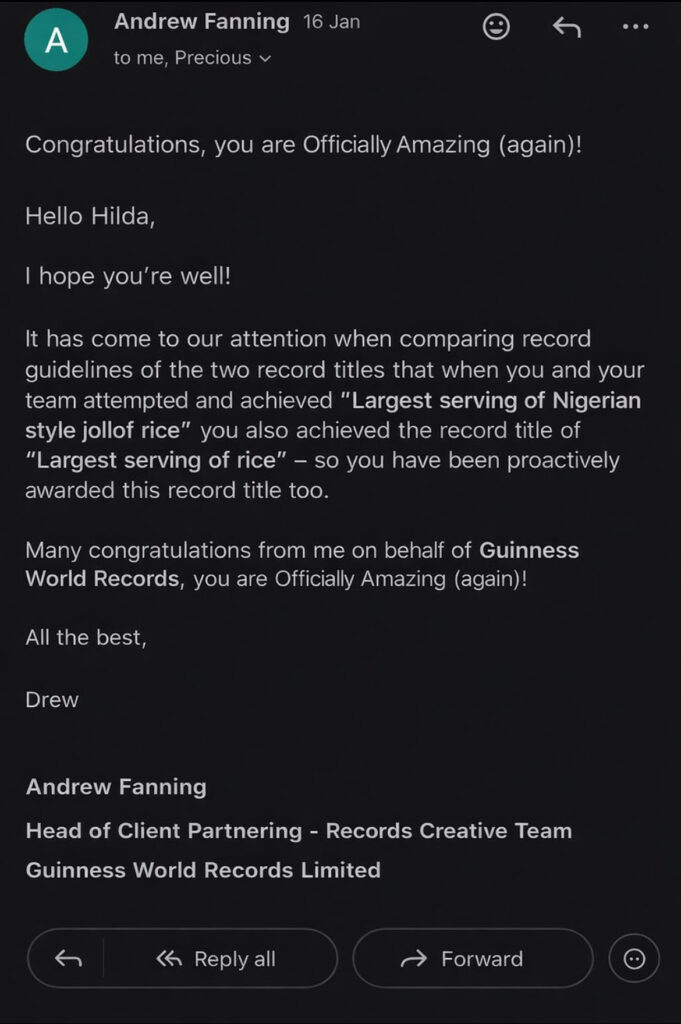 Nigerians Celebrates Hilda Baci After Announcing She Won Two Guinness World Records One Day - OLORISUPERGAL MEDIA 
