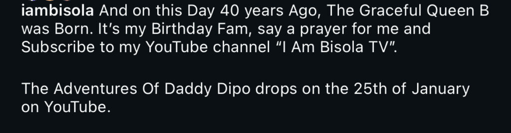 Bisola Aiyeola Celebrates 40th Birthday as Actress Announces New YouTube Project - OLORISUPERGAL MEDIA 
