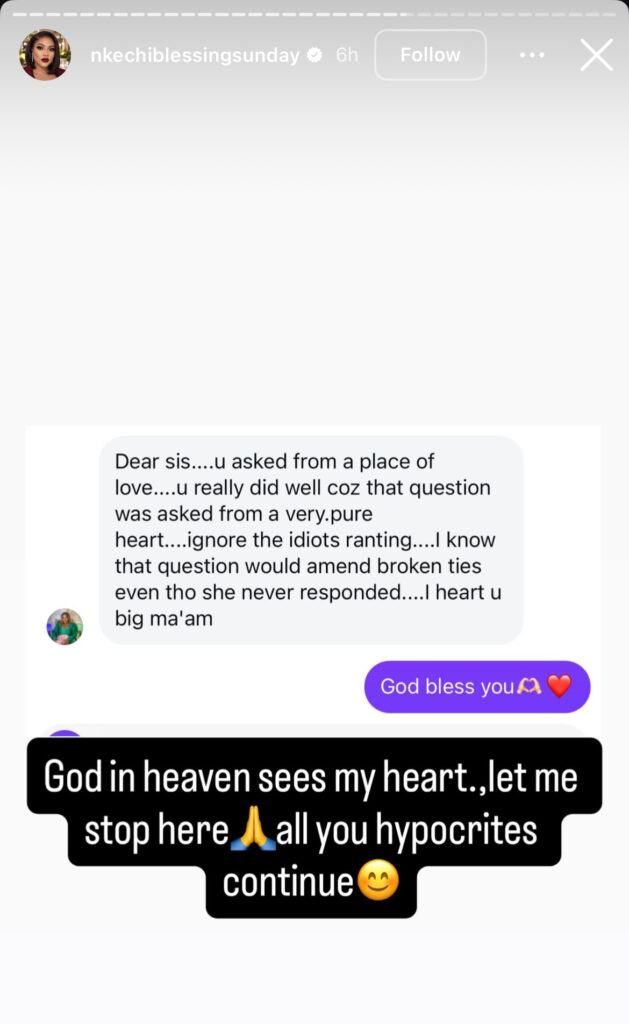 Nkechi Blessing Apologises to Imisi After Asking Sensitive Question at Birthday Celebration - OLORISUPERGAL MEDIA