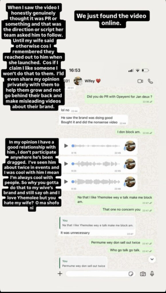 Yhemo Lee, Opeyemi Famakin Clash Deepens As Both  Exchanges Threats Online - OLORISUPERGAL MEDIA 
