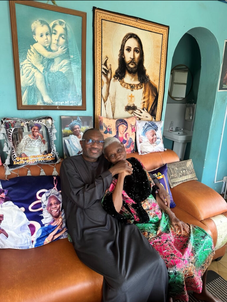 Femi Otedola Shares Heartwarming Moments with Mum Lady Doja Otedola at Her Epe Home - OLORISUPERGAL MEDIA