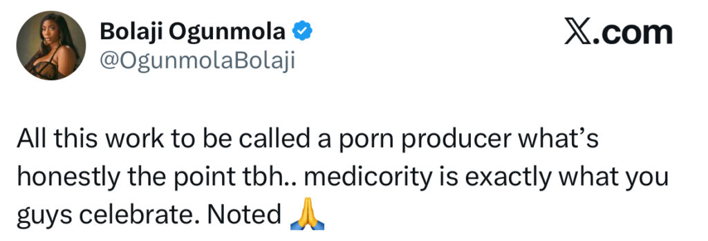 Bolaji Ogunmola Faces Backlash Over ‘The Bloom After’ Amid Romance Scene Criticism - OLORISUPERGAL MEDIA 